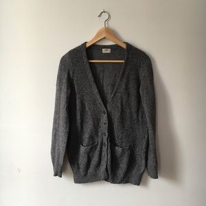 Madewell Grey Waffle Cardigan